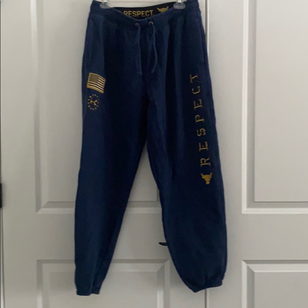 Men’s large sweatpants from The Rock collection.